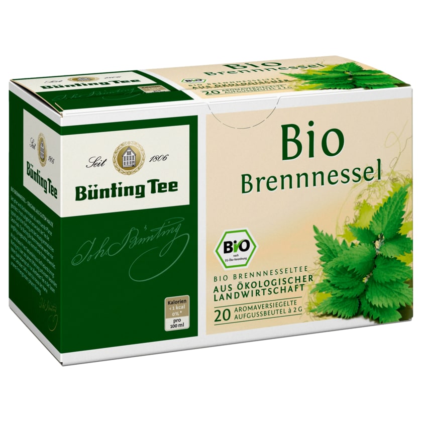 Bünting Tee Bio-Brennnessel 40g, 20 Beutel